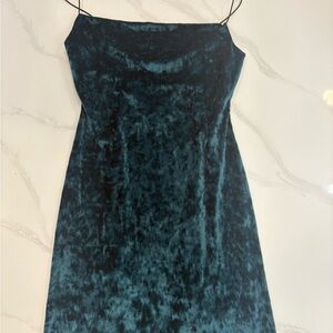 Wild Fable Strapless Teal Velvet Dress